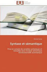 bokomslag Syntaxe Et S mantique
