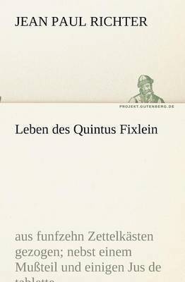 bokomslag Leben des Quintus Fixlein