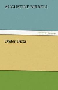 bokomslag Obiter Dicta