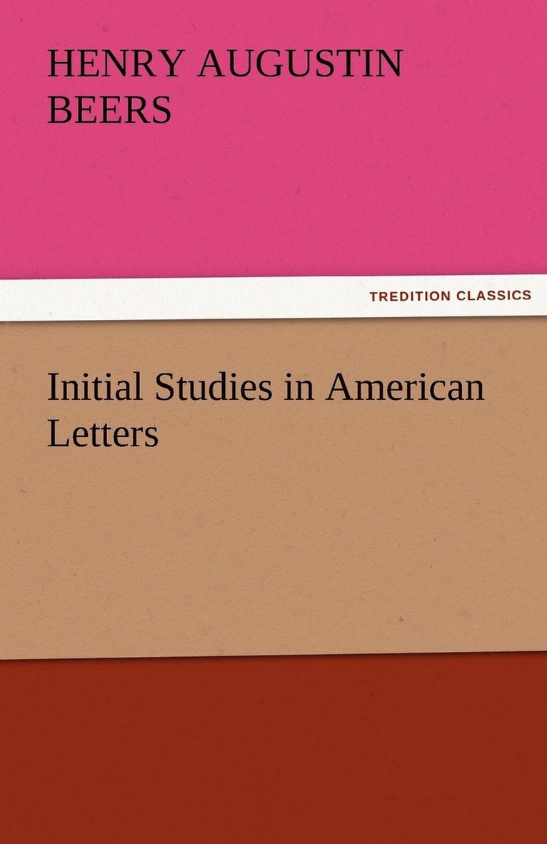 Initial Studies in American Letters 1