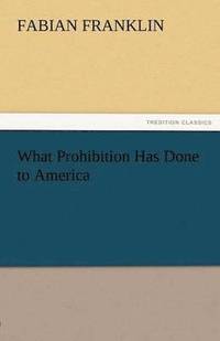 bokomslag What Prohibition Has Done to America