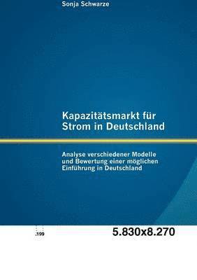 bokomslag Kapazitätsmarkt für Strom in Deutschland