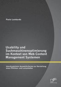 bokomslag Usability und Suchmaschinenoptimierung im Kontext von Web Content Management Systemen