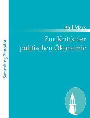 bokomslag Zur Kritik der politischen Ökonomie