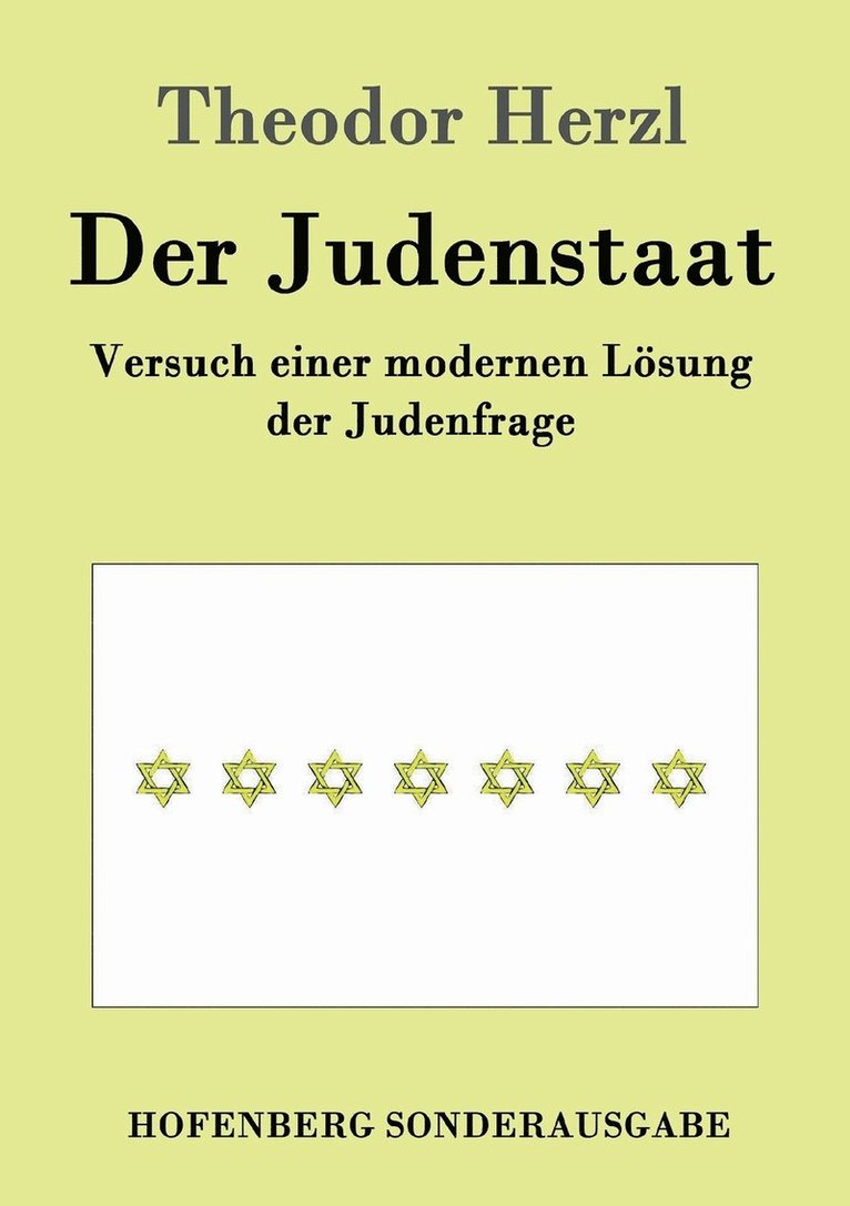 Der Judenstaat 1