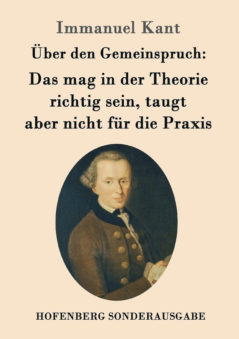 Immanuel Kant - Über den Gemeinspruch, Häftad