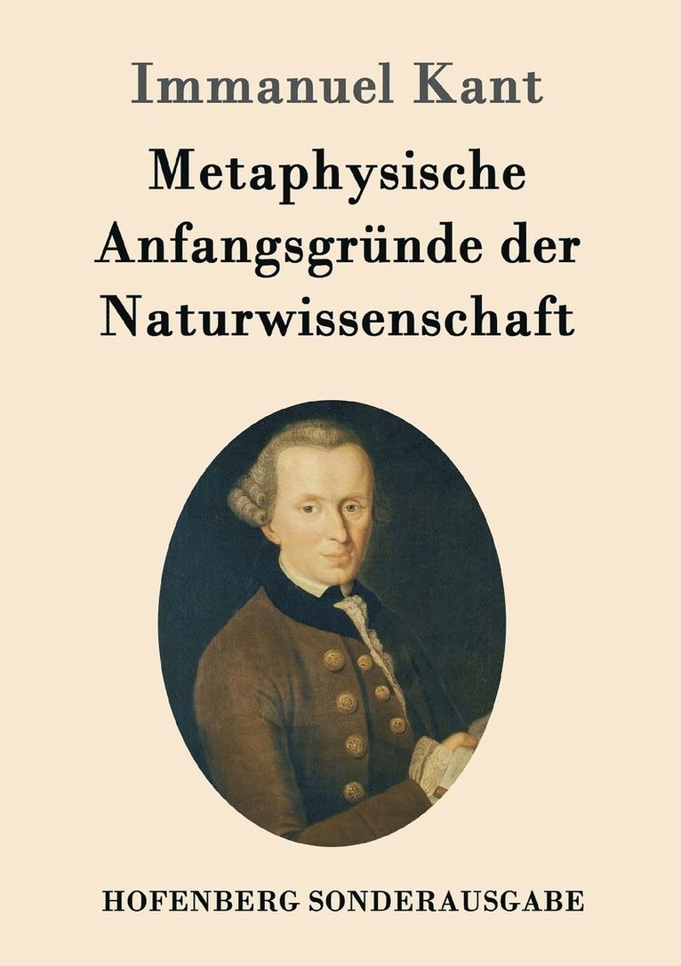 Metaphysische Anfangsgründe der Naturwissenschaft