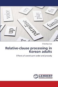 bokomslag Relative-clause processing in Korean adults