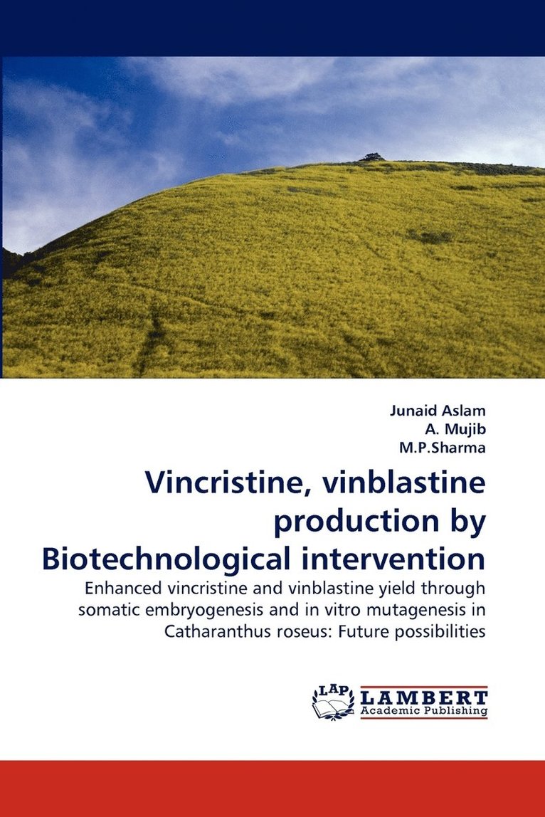 Junaid Aslam, A Mujib, M P Sharma, A. Mujib, .. M. P. Sharma - Vincristine, Vinblastine Production by Biotechnological Intervention, Häftad
