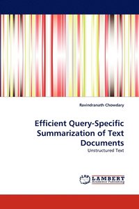 bokomslag Efficient Query-Specific Summarization of Text Documents