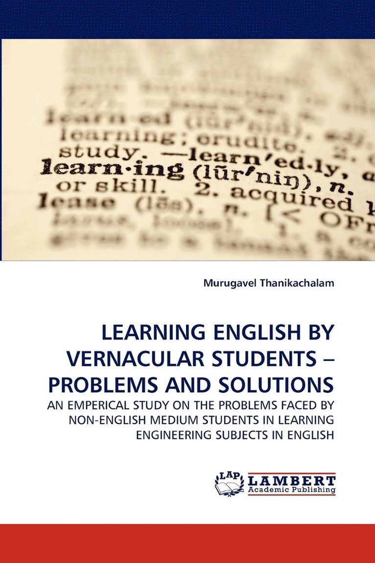 Learning English by Vernacular Students - Problems and Solutions 1
