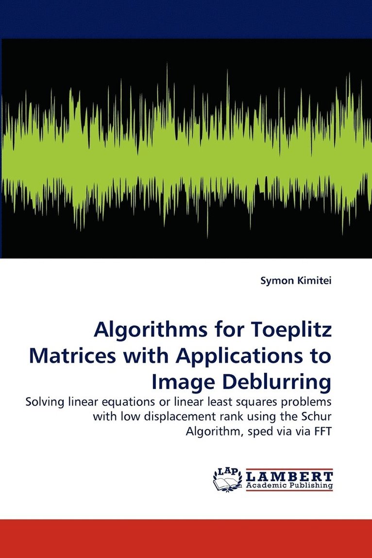 Algorithms for Toeplitz Matrices with Applications to Image Deblurring 1