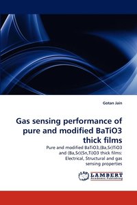 bokomslag Gas sensing performance of pure and modified BaTiO3 thick films
