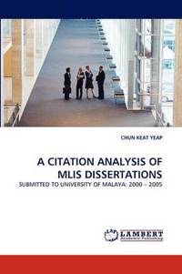 bokomslag A Citation Analysis of MLIS Dissertations