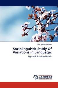 bokomslag Sociolinguistic Study Of Variations in Language