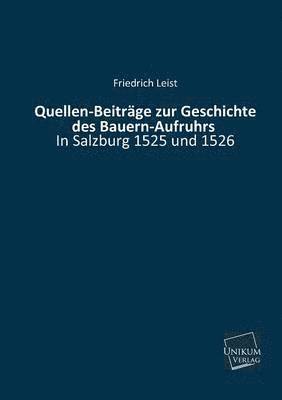 bokomslag Quellen-Beitrage Zur Geschichte Des Bauern-Aufruhrs