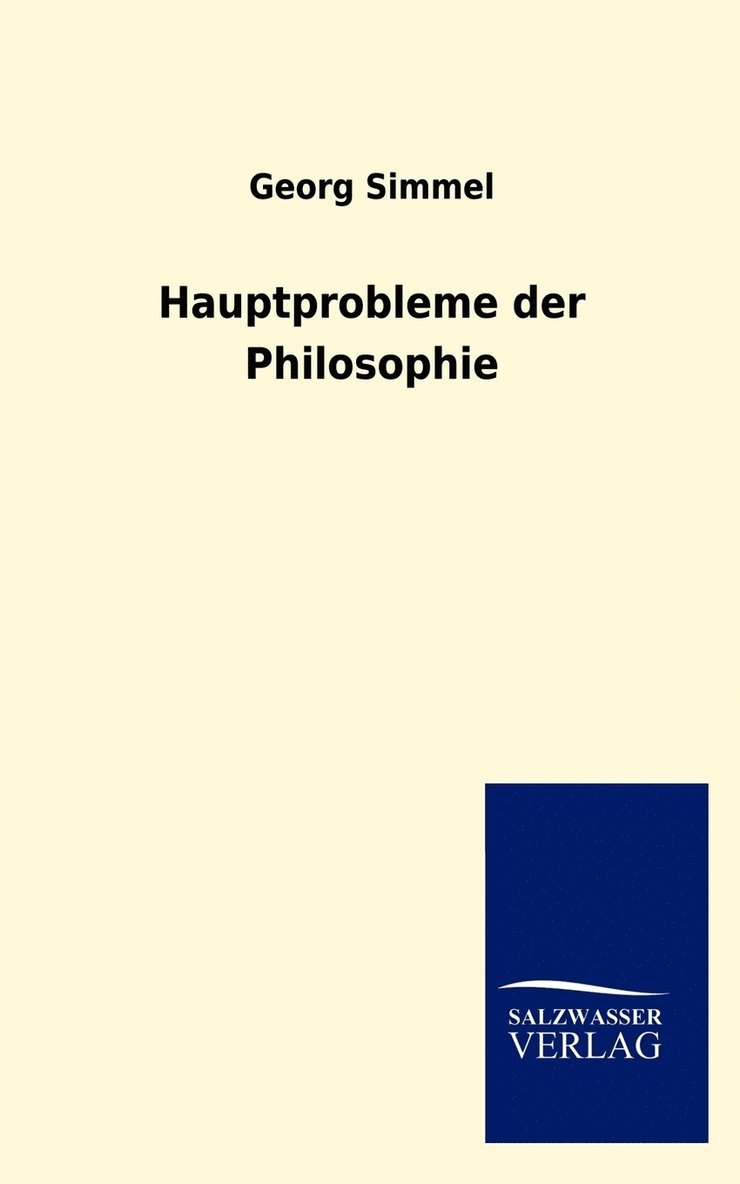 Hauptprobleme Der Philosophie 1