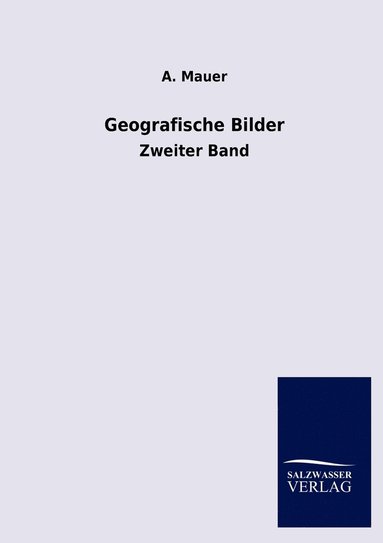 bokomslag Geografische Bilder