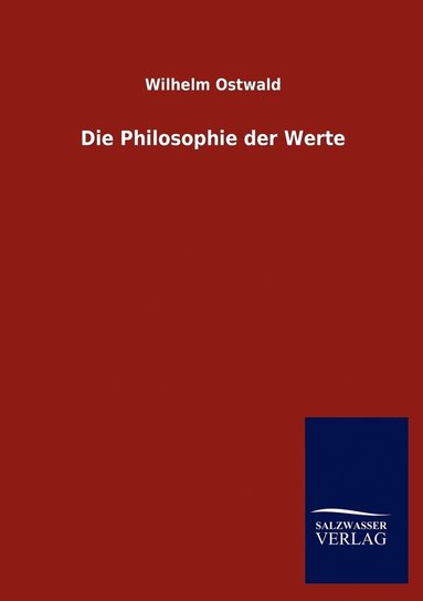 bokomslag Die Philosophie der Werte