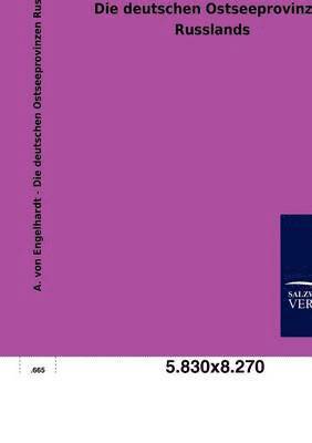 bokomslag deutschen Ostseeprovinzen Russlands