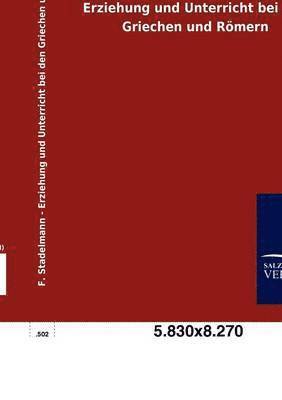 bokomslag Erziehung und Unterricht bei den Griechen und Römern