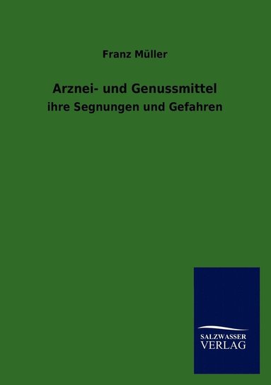 bokomslag Arznei- und Genussmittel