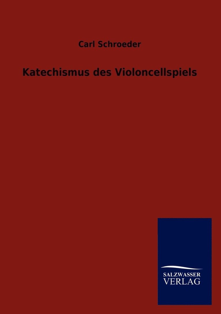 Katechismus des Violoncellspiels 1