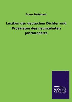 bokomslag Lexikon der deutschen Dichter und Prosaisten des neunzehnten Jahrhunderts