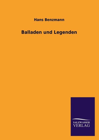 bokomslag Balladen und Legenden