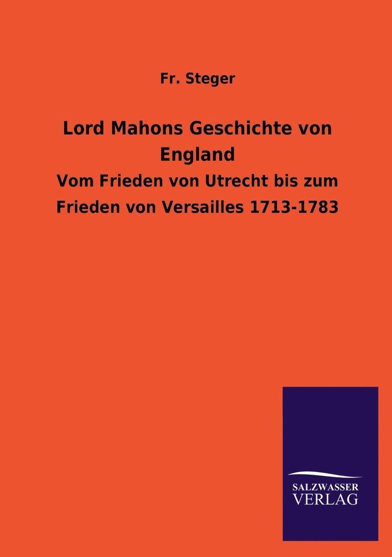 Lord Mahons Geschichte von England 1