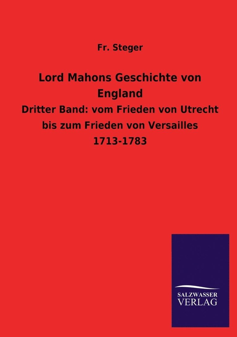 Lord Mahons Geschichte von England 1