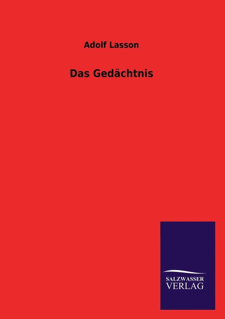 Das Gedachtnis 1