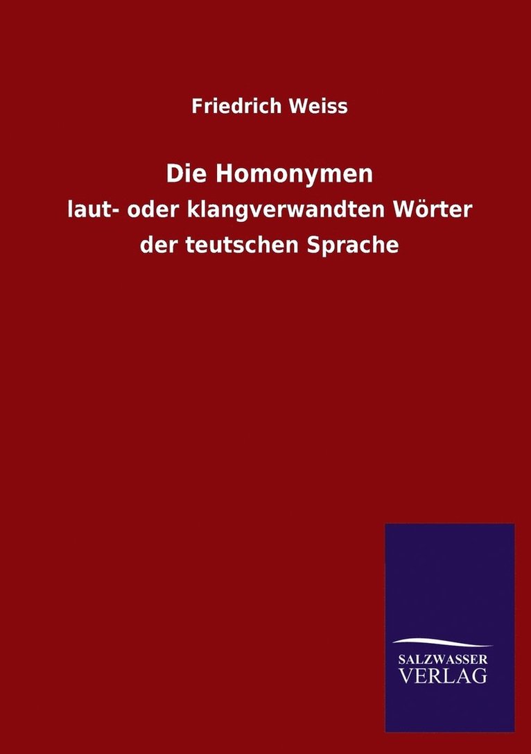 Die Homonymen 1