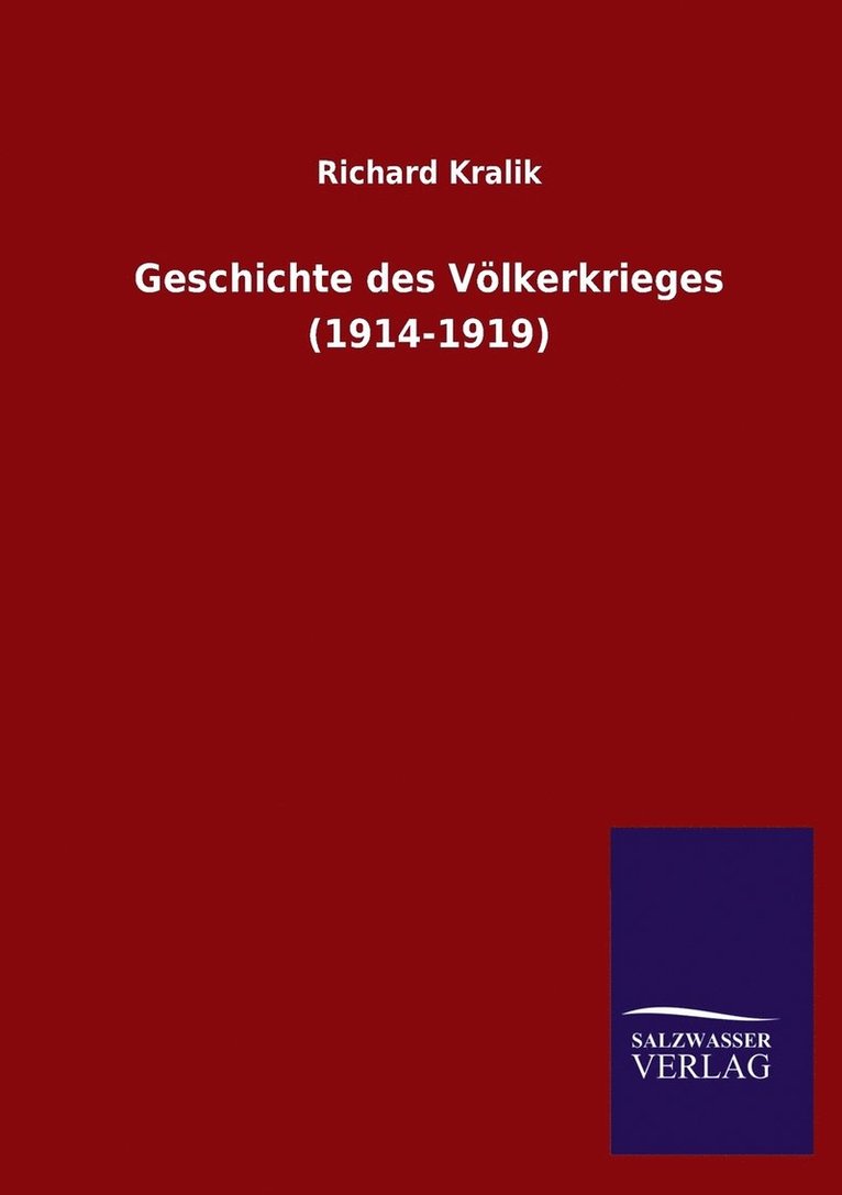 Geschichte des Vlkerkrieges (1914-1919) 1