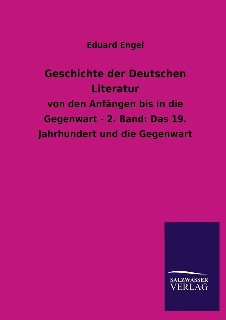 Geschichte der Deutschen Literatur 1