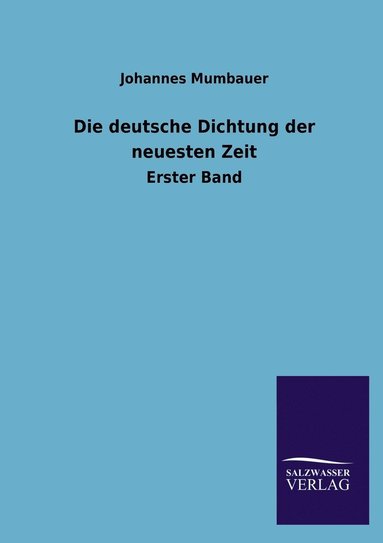 bokomslag deutsche Dichtung der neuesten Zeit