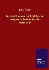 bokomslag Untersuchungen zur Erbfolge der ostgermanischen Rechte