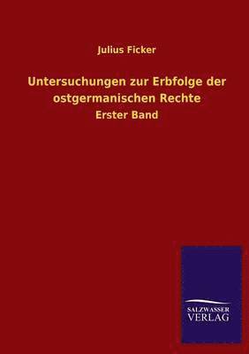 bokomslag Untersuchungen zur Erbfolge der ostgermanischen Rechte