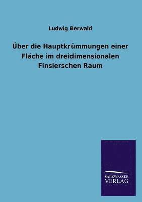 Ludwig Berwald - Über die Hauptkrümmungen einer Fläche im dreidimensionalen Finslerschen Raum, Häftad