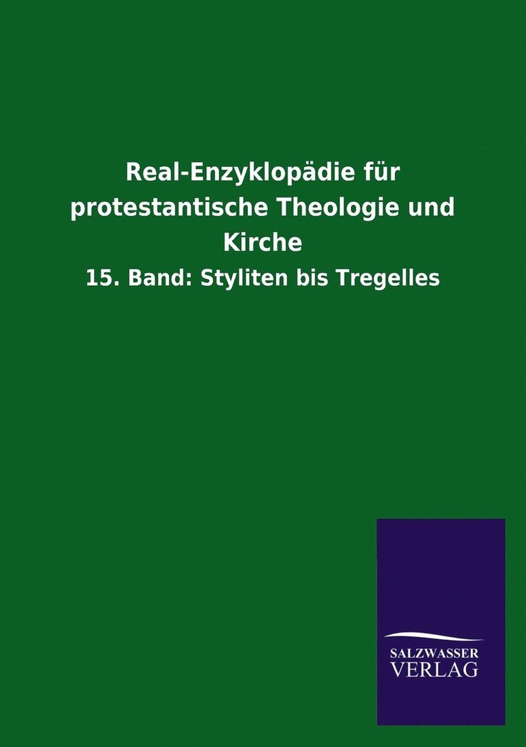 Real-Enzyklopadie fur protestantische Theologie und Kirche 1