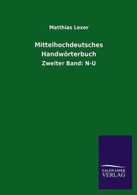 bokomslag Mittelhochdeutsches Handwrterbuch