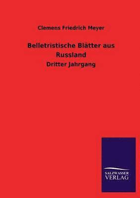 bokomslag Belletristische Blatter Aus Russland