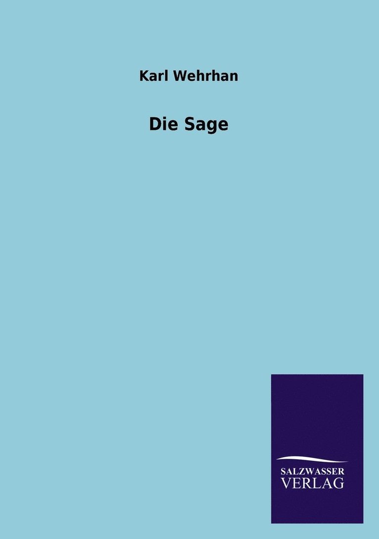 Karl Wehrhan - Sage, Häftad