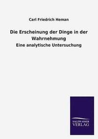 bokomslag Erscheinung Der Dinge in Der Wahrnehmung