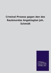 bokomslag Criminal-Prozess gegen den des Raubmordes Angeklagten Joh. Schmidt