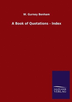 bokomslag Book of Quotations - Index
