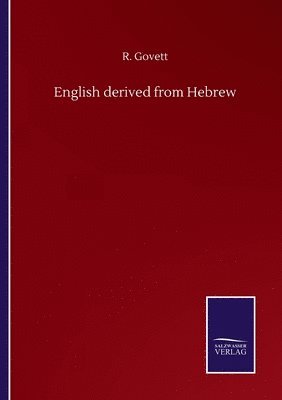 bokomslag English derived from Hebrew