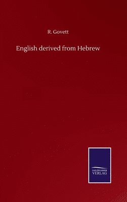 bokomslag English derived from Hebrew