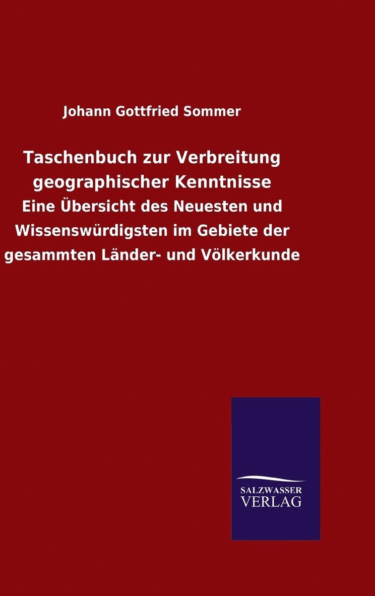 Taschenbuch zur Verbreitung geographischer Kenntnisse 1