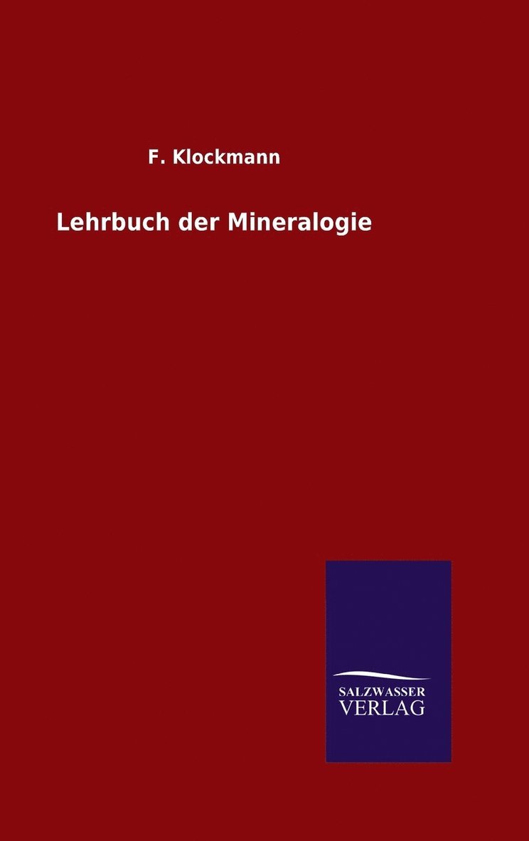 Lehrbuch der Mineralogie 1